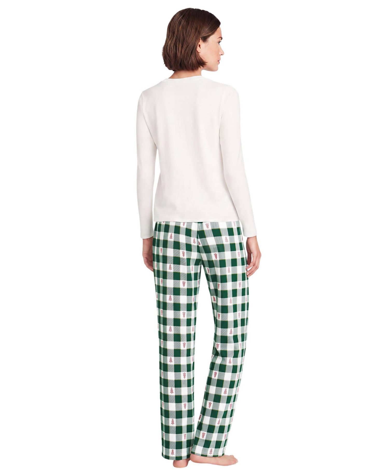 Women's Knit 2 Piece Pajama Set - Long Sleeve Top and Pants