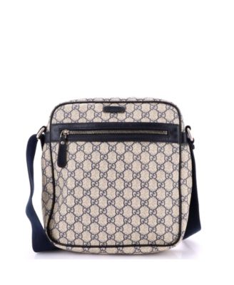 Medium Front Zip Messenger GG Coated Canvas