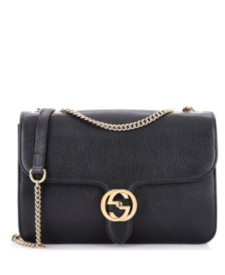 Medium Interlocking Shoulder Bag Leather