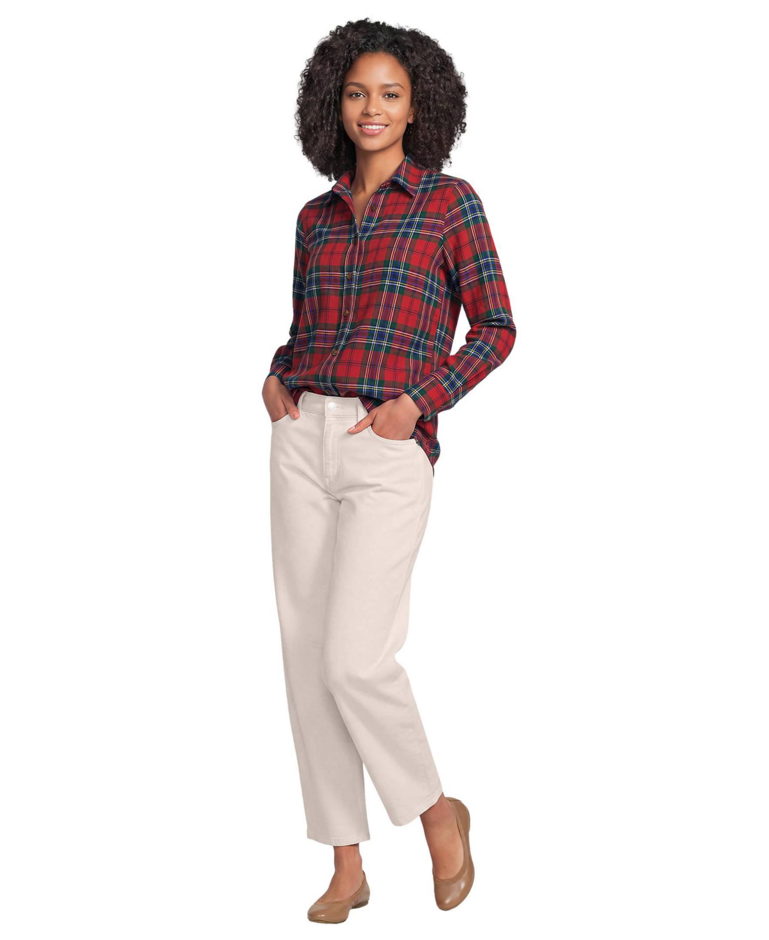 Women's Flannel Boyfriend Long Sleeve Shirt