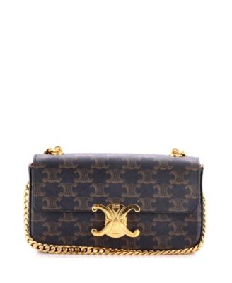 Small Triomphe Chain Shoulder Bag Triomphe Coated Canvas