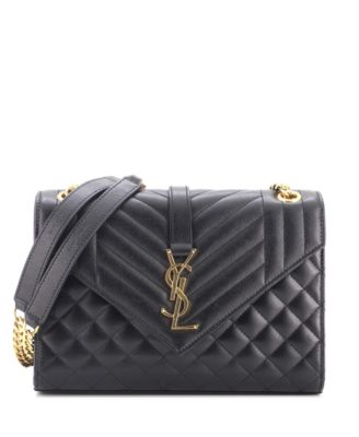 Medium Classic Monogram Envelope Satchel Mixed Matelasse Leather