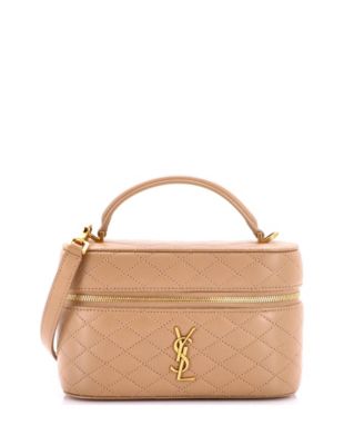 Mini Gaby Zip Around Vanity Bag Quilted Leather