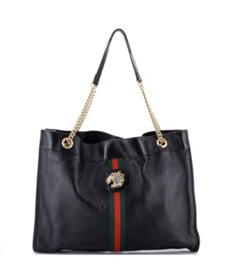 Large Rajah Chain Tote Leather
