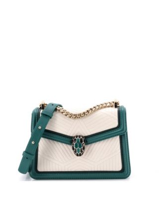 Small Serpenti Forever Top Handle Bag Quilted Leather