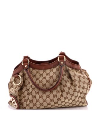 Medium Sukey Tote GG Canvas with Leather