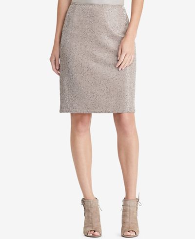 Lauren Ralph Lauren Beaded Pencil Skirt - Women - Macy's