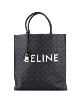 Large Vertical Cabas Tote Triomphe Coated Canvas