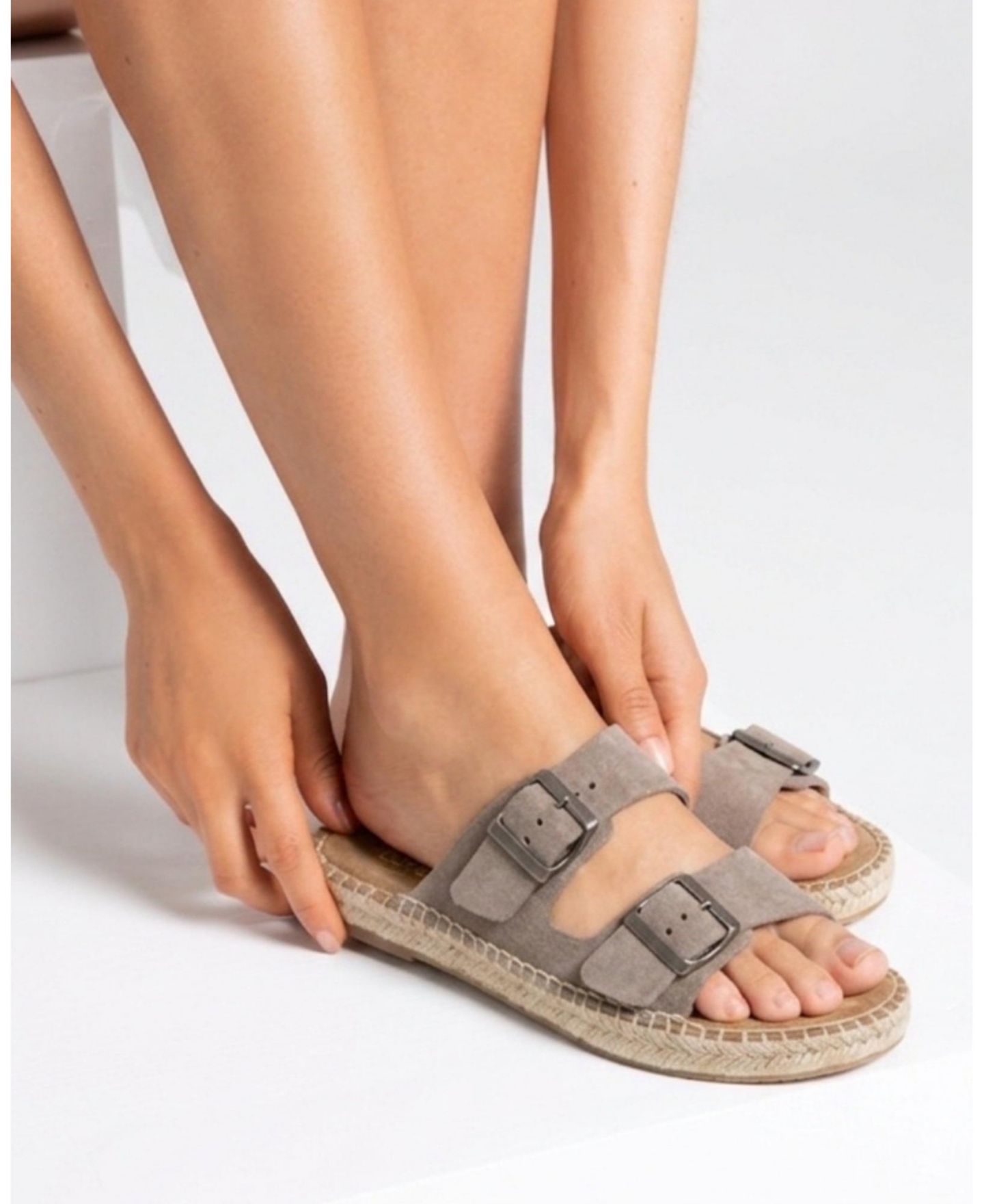 Женские сандалии Menina Step Ergonomic Flat Sandal, цвет: Серо-бежевый — фото 7