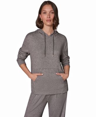 Women's Plush Drop-Needle Ribbed Hoodie