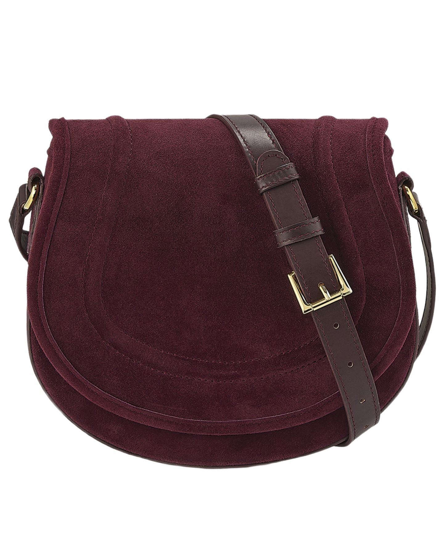 Женская сумка GiGi New York Jenni Suede Small Adjustable Crossbody, цвет: Шелковичный — фото 3