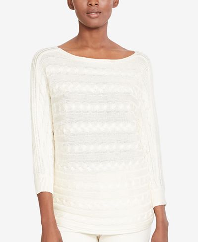 Lauren Ralph Lauren Cable-Knit Boat-Neck Sweater, A Macy's Exclusive