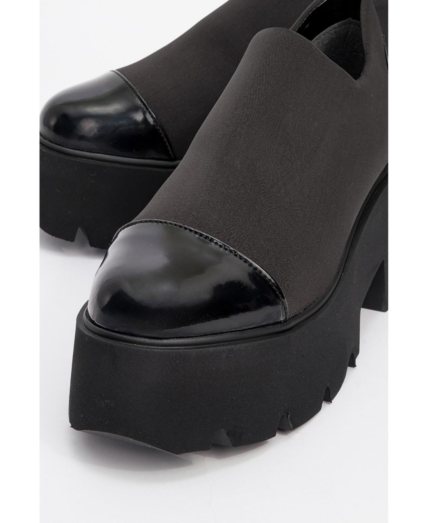 Женские туфли Prologue Shoes Grena на платформе без застёжки, цвет: Чёрный лаковая искусственная кожа — фото 5