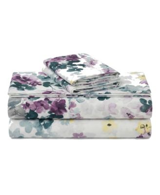 Printed Microfiber Deep Pocket 3-Piece Sheet Set, Twin