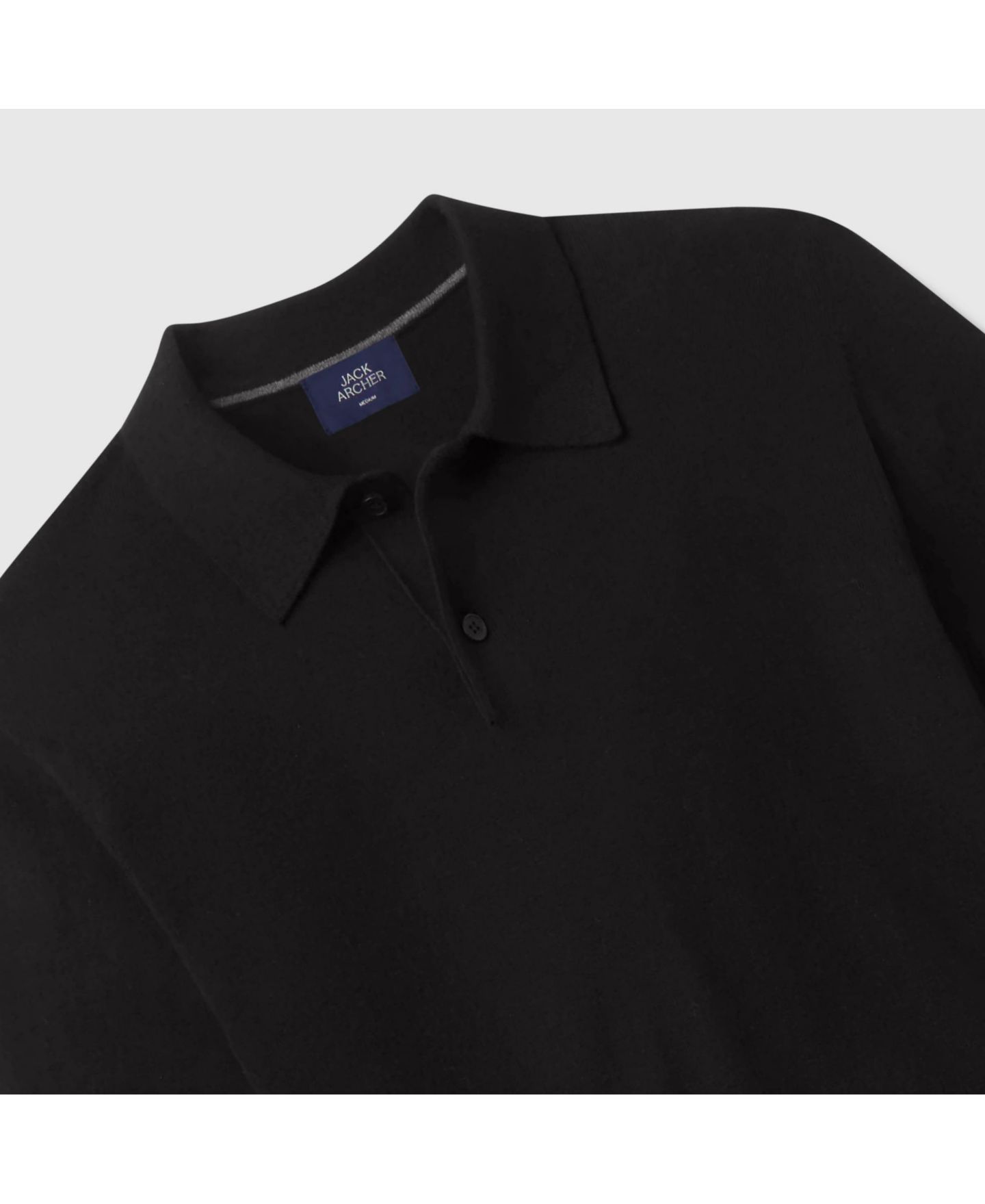 Мужские рубашки Jack Archer Legacy Resort Long Sleeve Sweater Polo, цвет: Насыщенный чёрный — фото 7