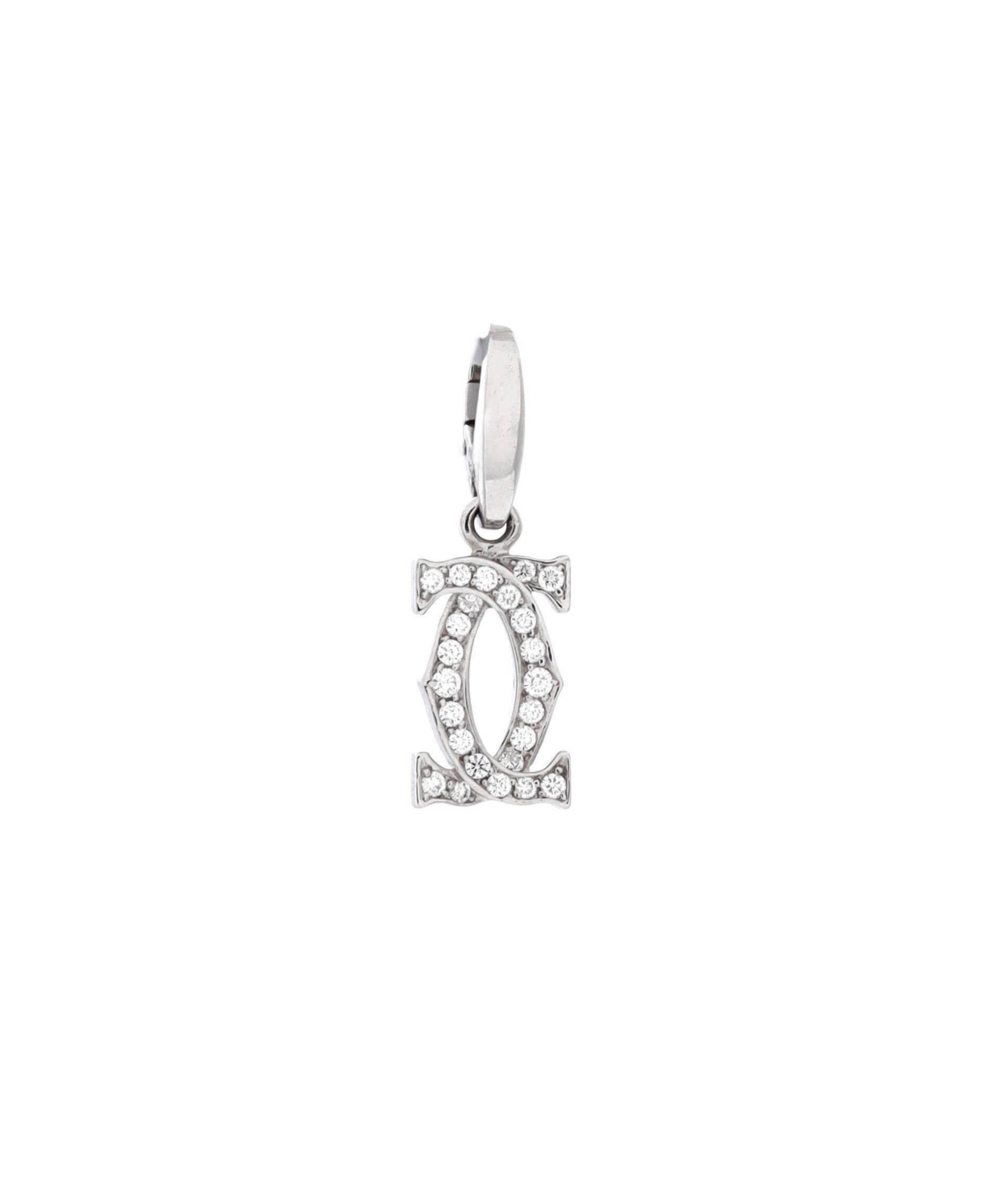 Pre-Owned Cartier Double C Charm Pendant - 18k white gold