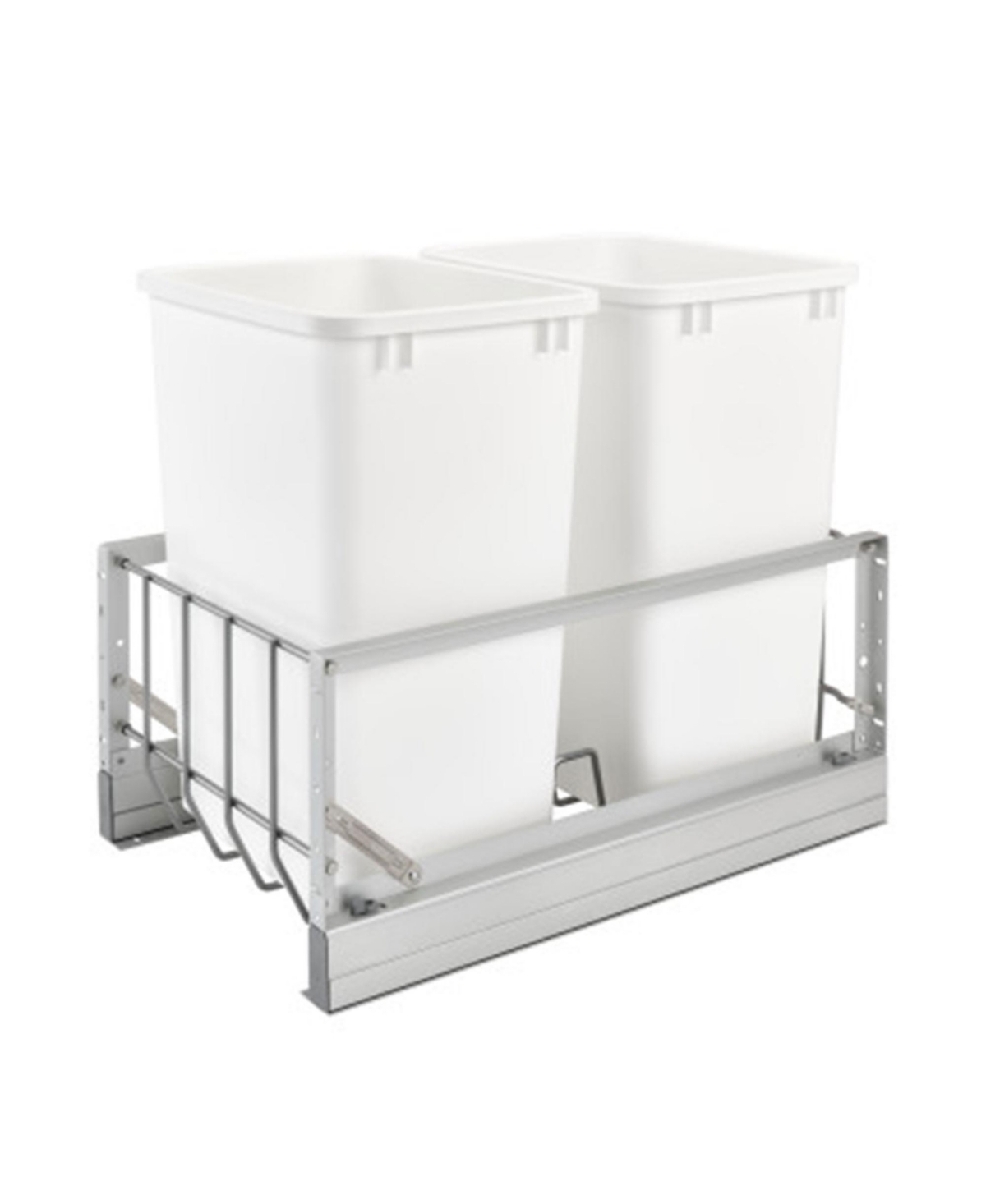 Rev-a-Shelf Double Pullout 35 qt. Kitchen Trash Can with Soft-Close, 5349-18DM-2