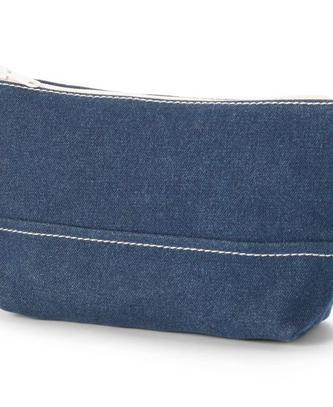 Сумка Lands' End Zip Denim Pouch, цвет: Средняя варка джинсовый