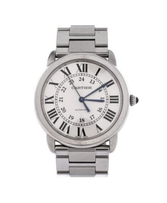 Men's Automatic Ronde Solo De Cartier Stainless Steel Sapphire Crystal Watch, 36mm