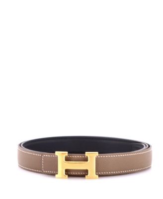 Pre-Owned HermA s Constance Reversible Belt Leather Thin