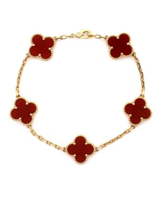 Vintage Alhambra 5 Motifs Bracelet in 18K Yellow Gold