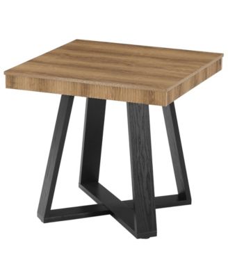 Small Kitchen Dining Table with Fluted Edge Square Design for 4 People