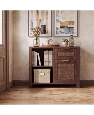 30.71 Inch MDF Mobile Drawer File and Book Cabinet