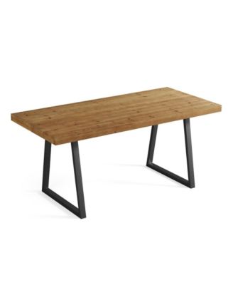 Solid Wood Rectangular Dining Table for Family Meals Kitchen and Dining Room