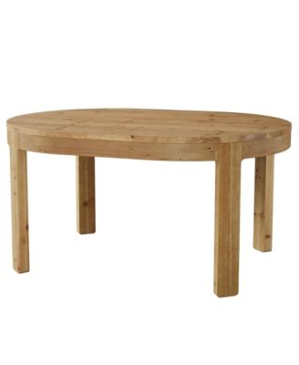 Solid Wood Dinner Table with Oval Design for 6 People Dining Room