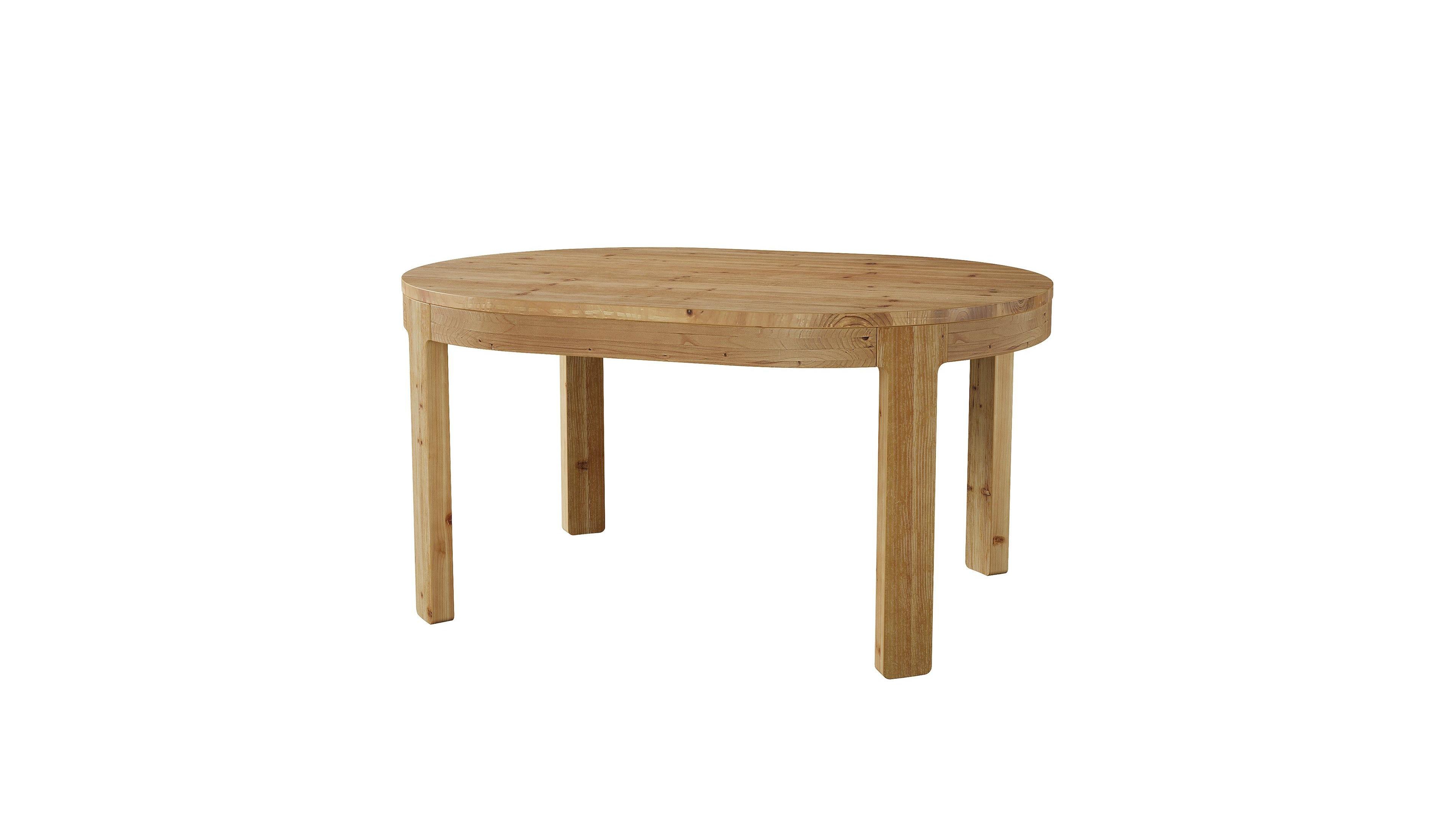 Slickblue Solid Wood Dinner Table with Oval Design for 6 People Dining Room