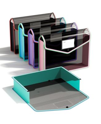 Transparent Plastic Expanding File Folder Snap Closure Large Capacity