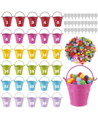 Classroom Management Reward Kit With Mini Buckets Pom Poms Stickers And Hooks