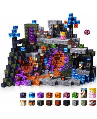 Gnuadz Dark Castles Magnetic Building Block Set, 150 Pieces, Ages 3+ - Dark castle