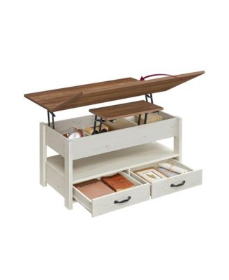 Lift Top Center Coffee Table with Storage Compartment and Modern Design