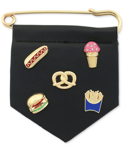 BCBGeneration Gold-Tone Party Food Pin Set