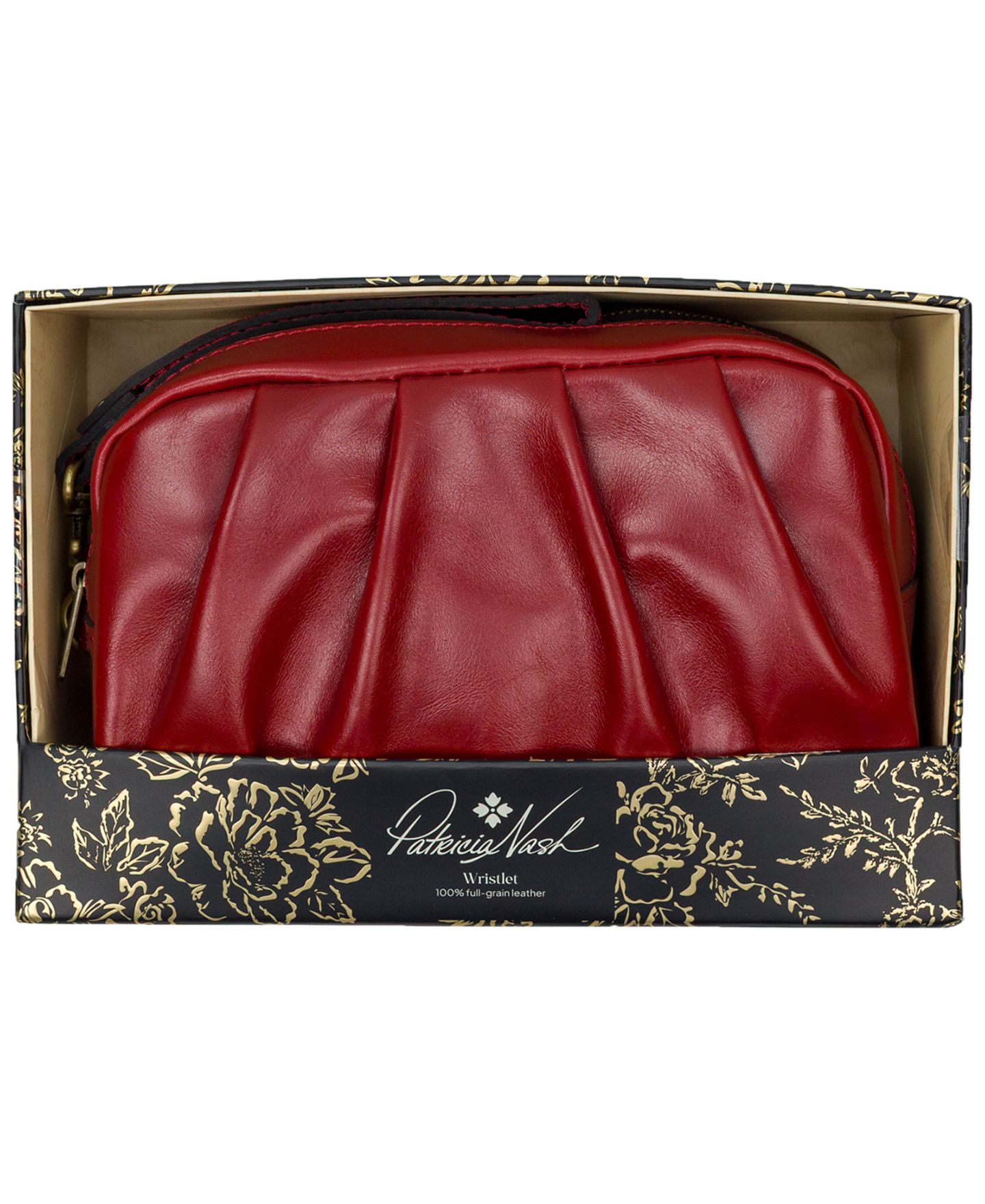 Женская сумка Patricia Nash Frankie Boxed Leather Cosmetic Case, цвет: Ягодный красный — фото 1