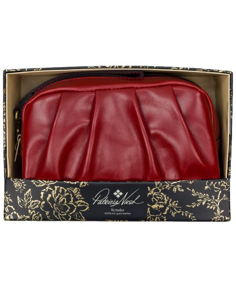 Женская сумка Patricia Nash Frankie Boxed Leather Cosmetic Case, цвет: Ягодный красный