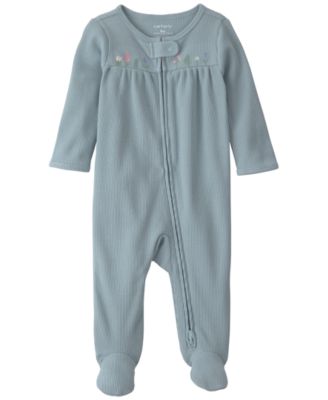 Baby Girls' Floral 2-Way Zip Footed Pajama