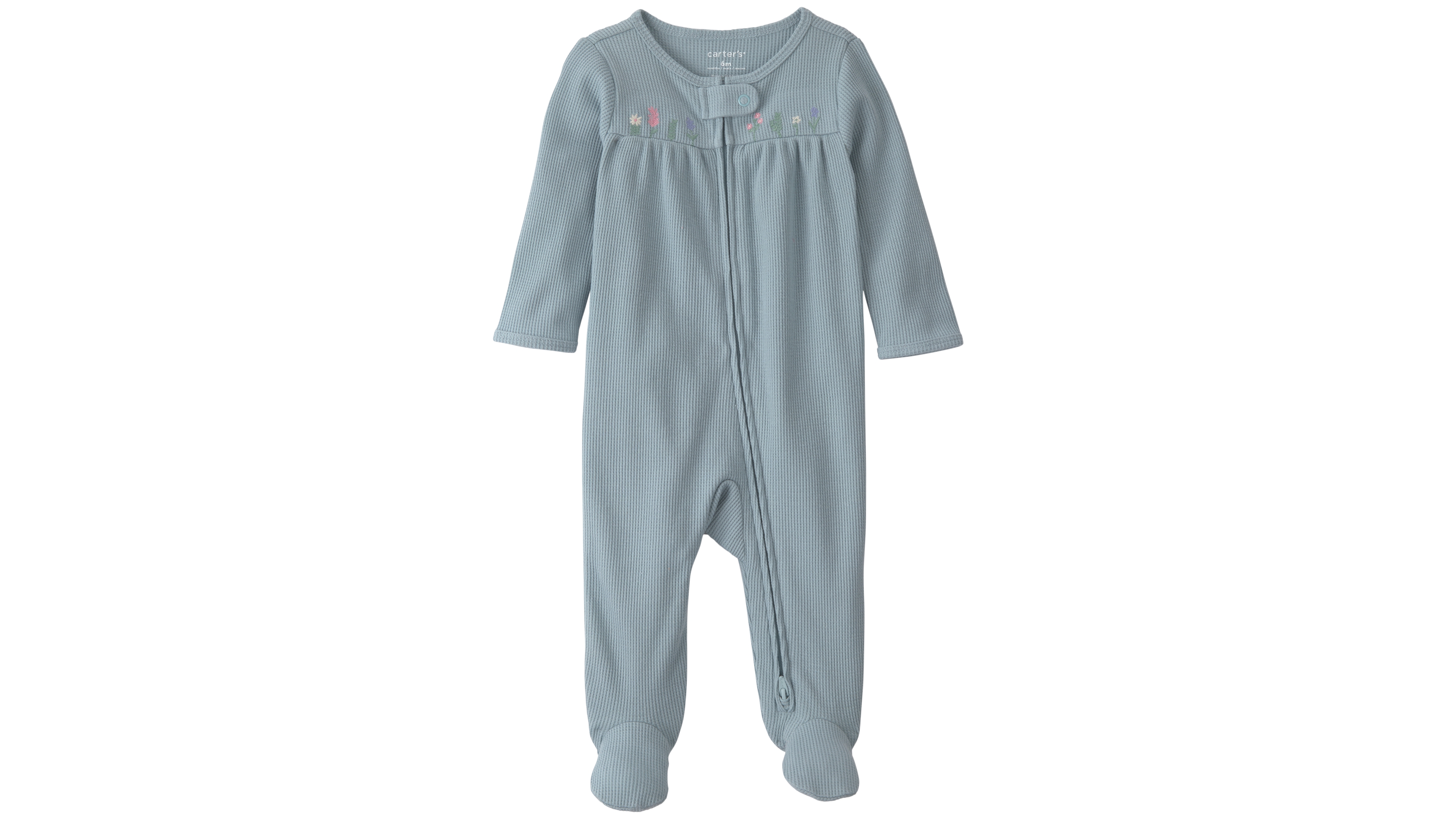 Carter's Baby Girls' Floral 2-Way Zip Footed Pajama