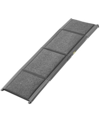 63 Inch Folding Pet Ramp for SUV Access Featuring Felt Surface