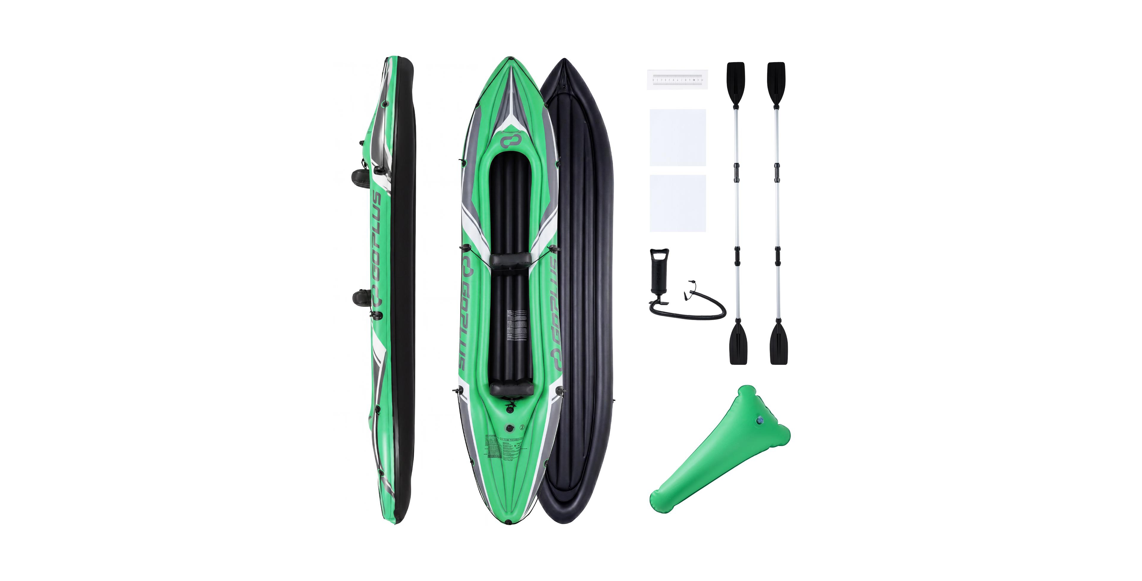 Costway Inflatable Kayak 2 Person, Heavy Duty Tandem Touring Kayak
