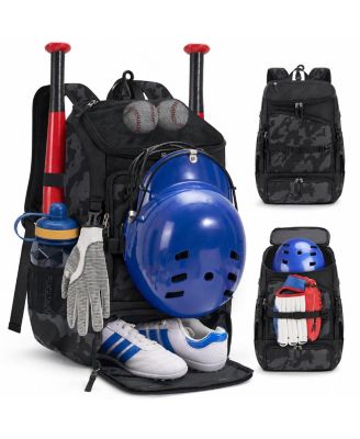 40L Large Baseball Softball Backpack With Multiple Pockets Shoe Compartment