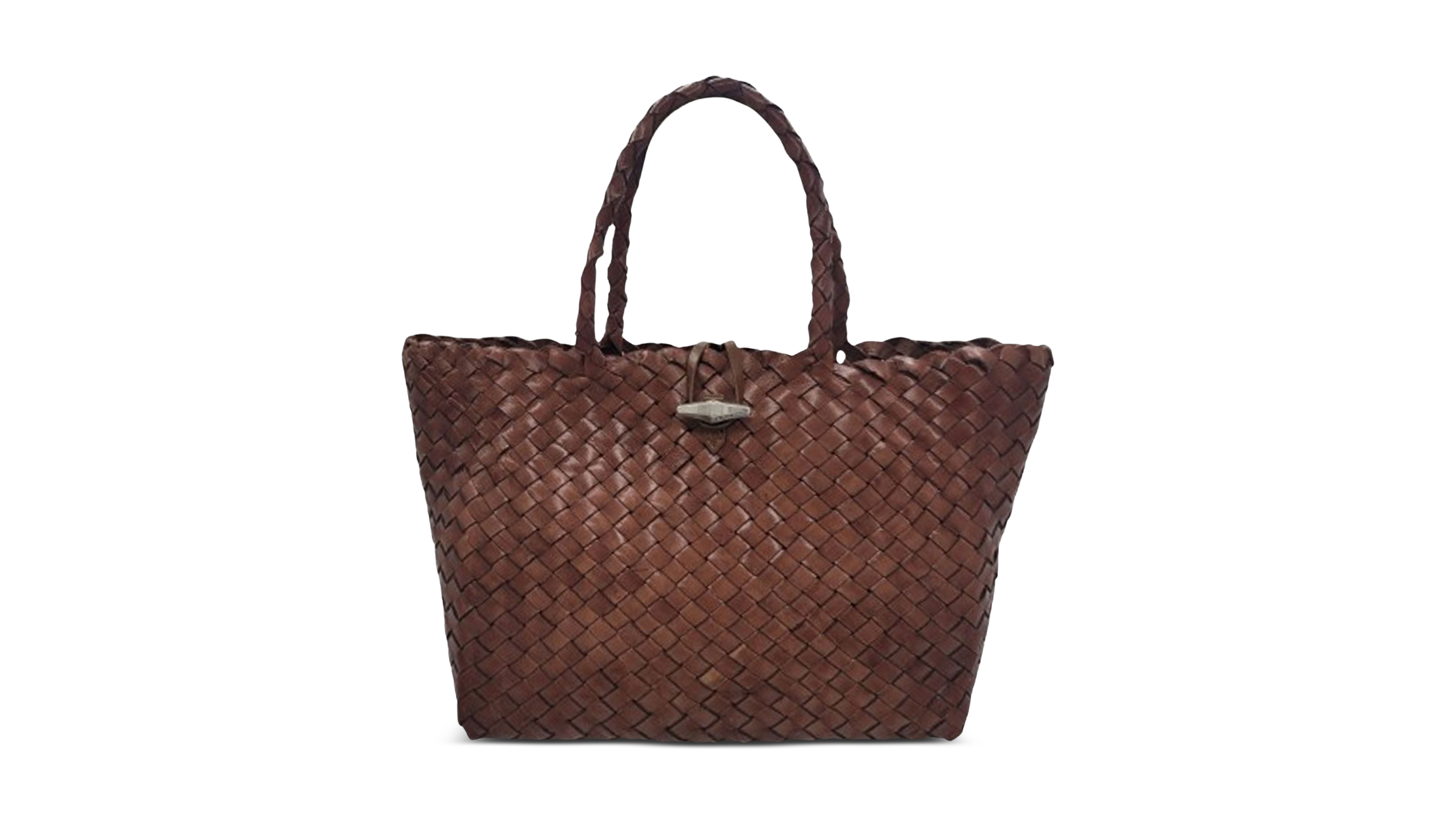 orYANY Kayla Woven Small Leather Toggle-Button Tote Handbag