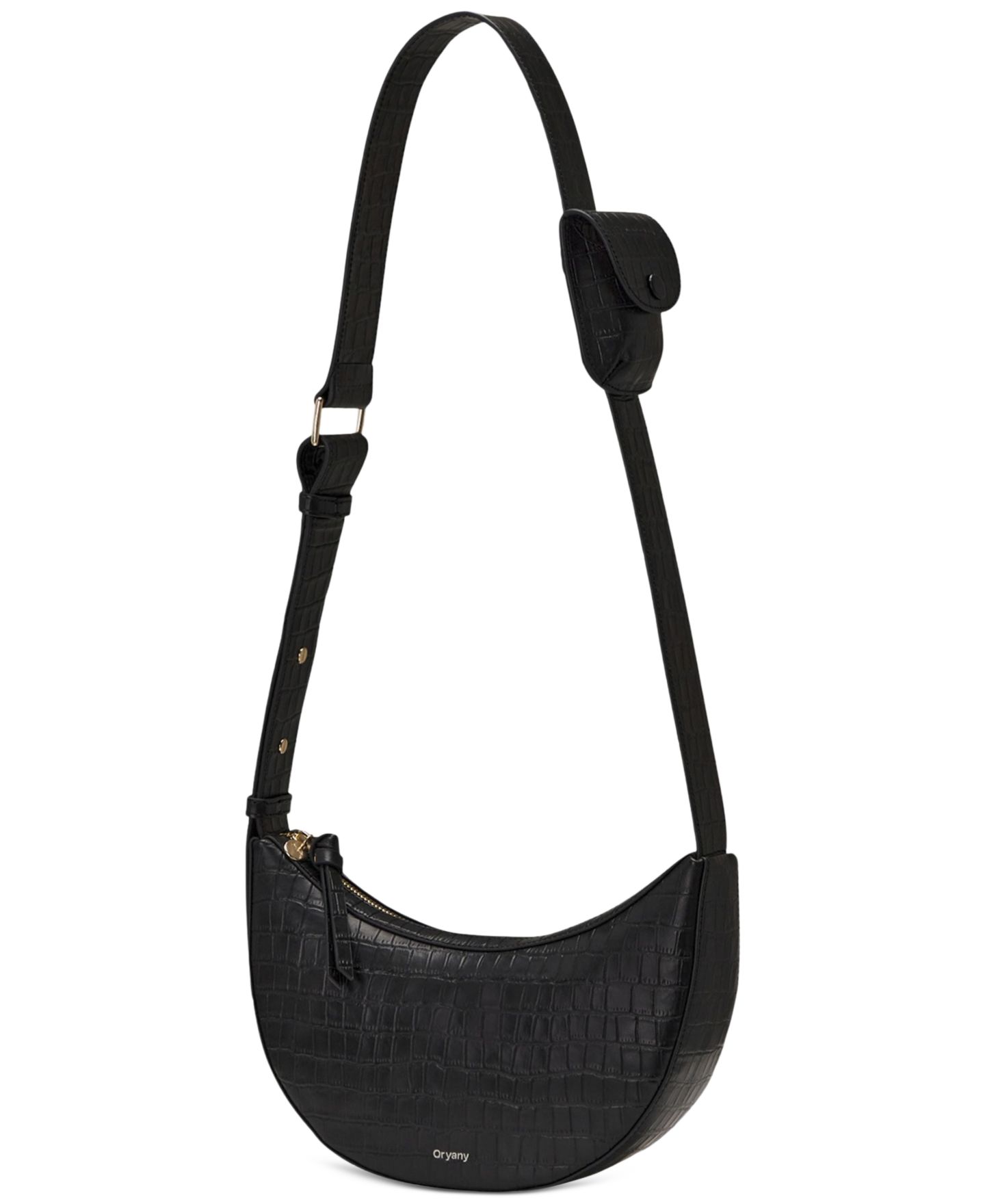 Женская сумка orYANY Rookie Croco Crossbody Bag with Detachable Pouch, цвет: Чёрный — фото 2