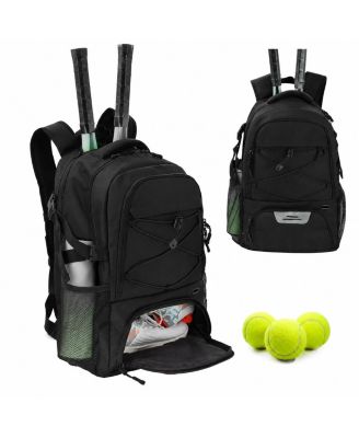 Tennis Racket Backpack with Ventilated Shoe Compartment Padded Rackets Holders