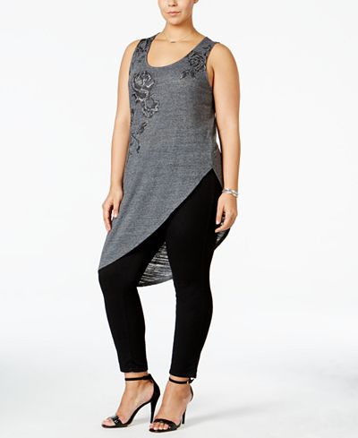 mblm by Tess Holliday Trendy Plus Size Asymmetrical Top
