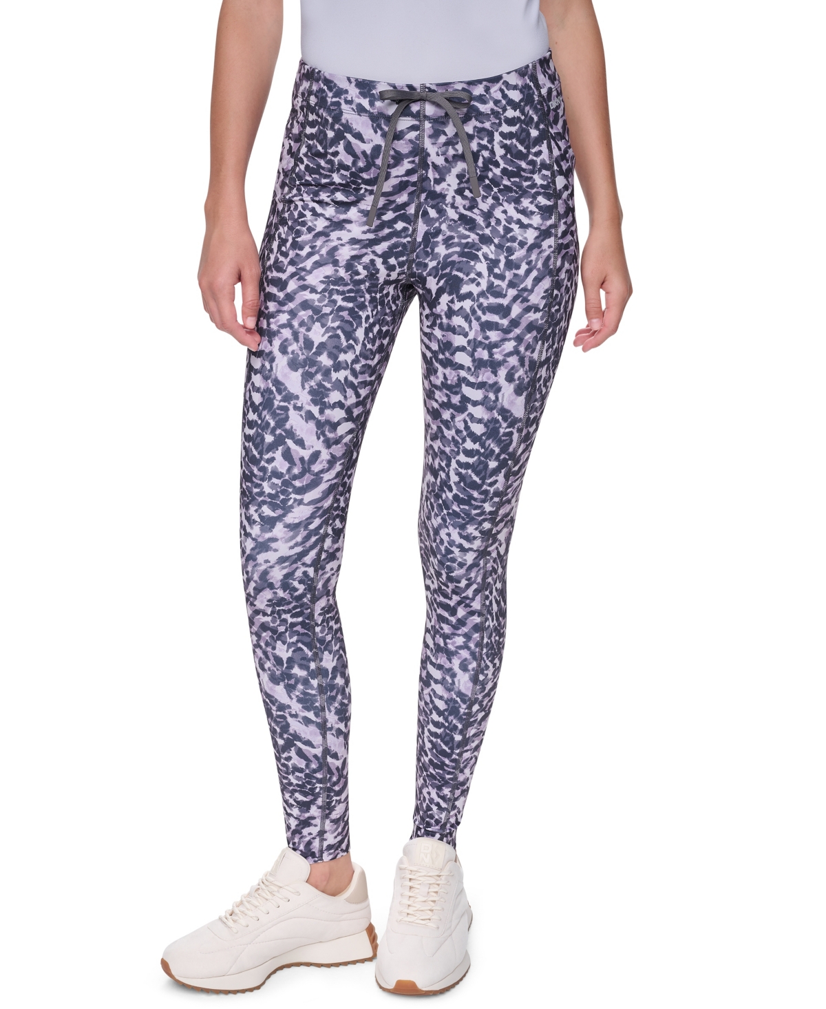 Dkny Sport Women's High-Waist Drawcord Side-Pocket Leggings