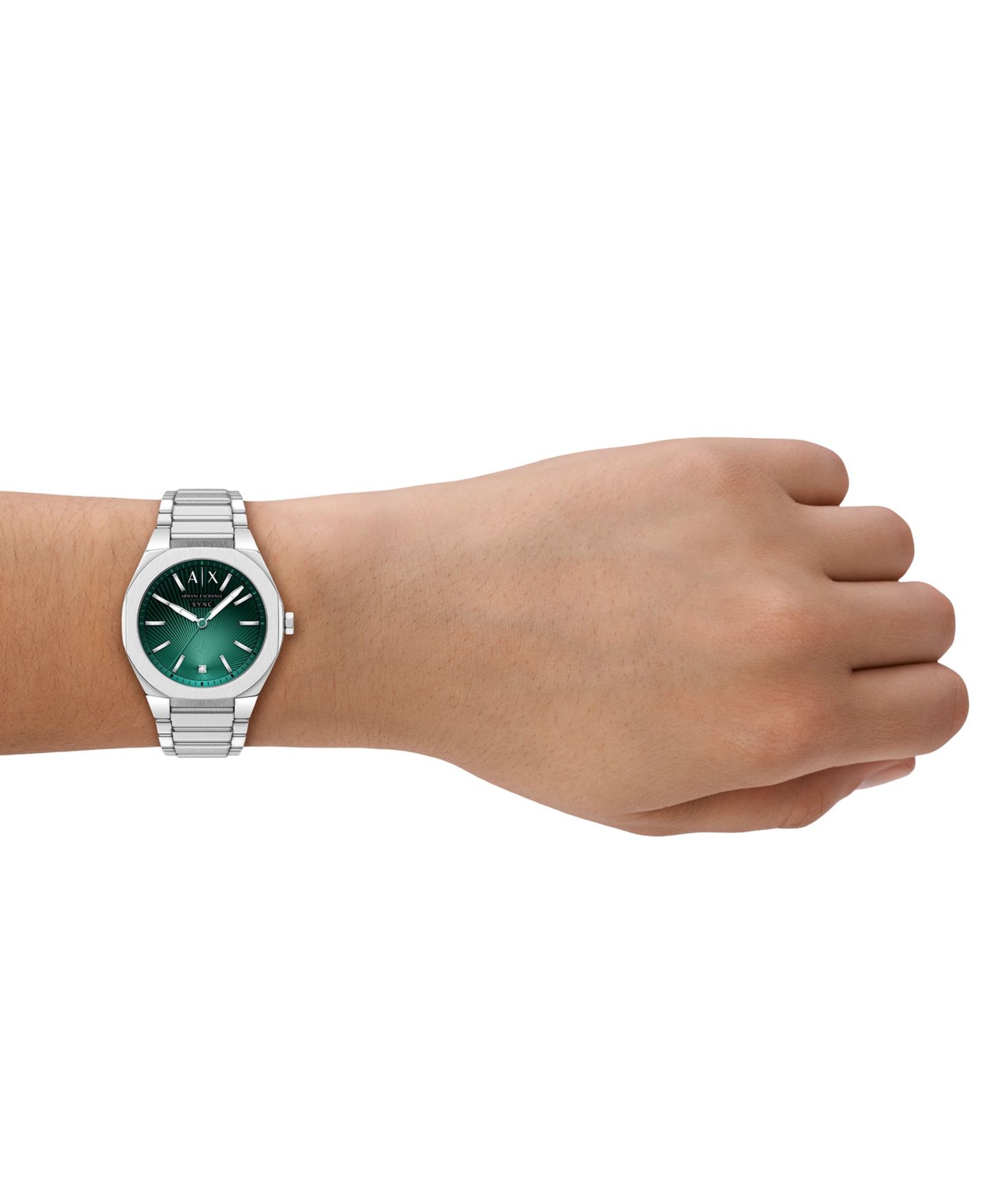 Женские часы A|X Armani Exchange Sync Three-Hand Quartz Silver-tone Stainless Steel 36mm — фото 7