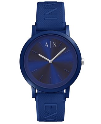 Men's Quartz Two-Hand Blue Silicone Watch 42mm
