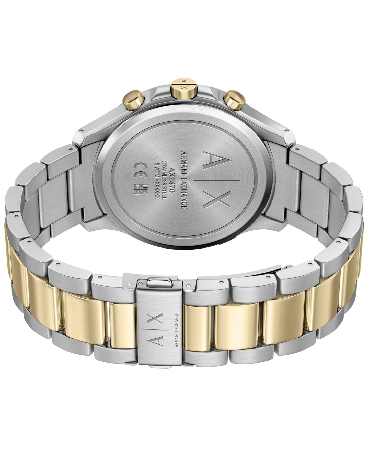 Мужские часы A|X Armani Exchange Chronograph Two-Tone Stainless Steel 46mm — фото 4